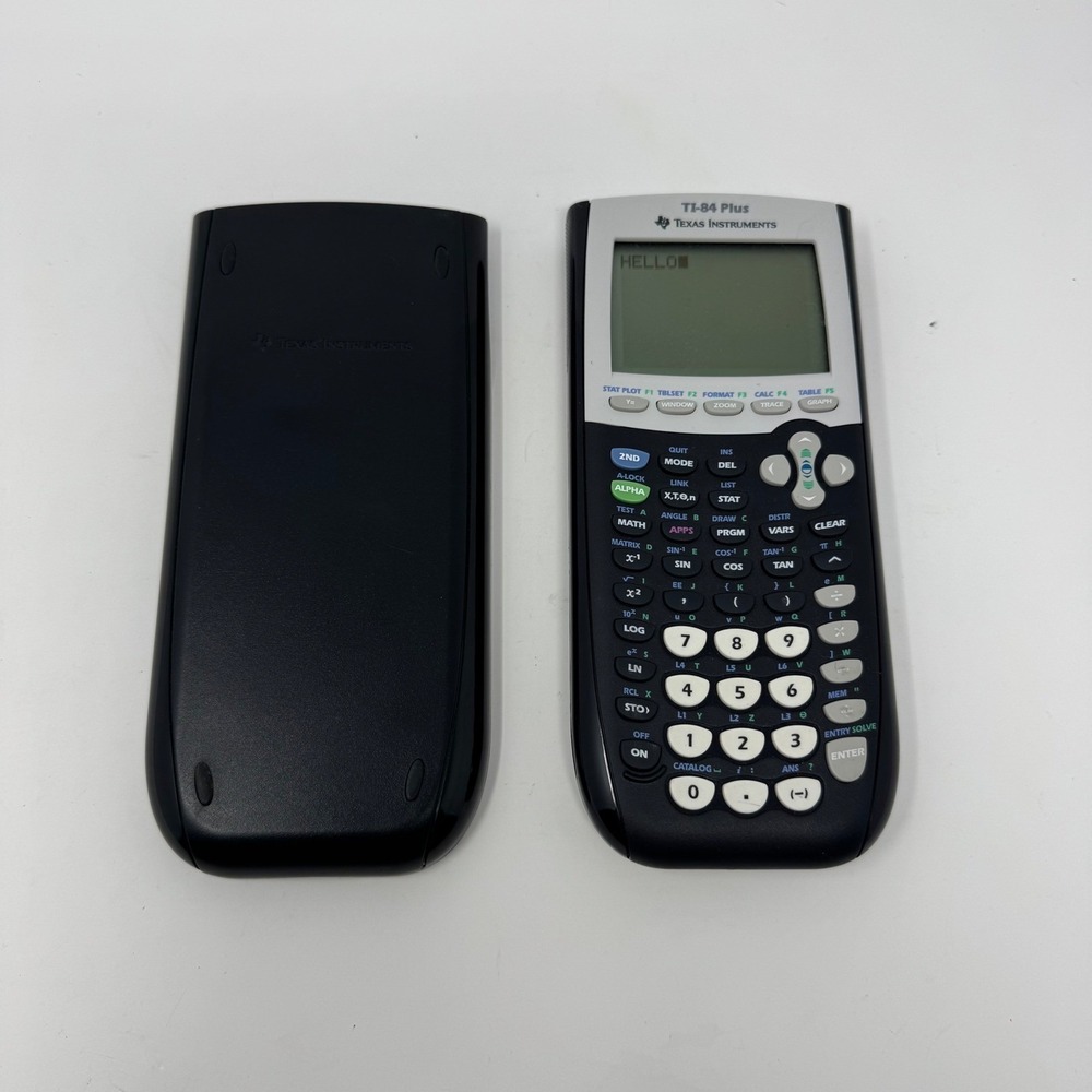 Texas‎ Instrument TI-84 Plus Graphing Calculator Black w/ Cover TESTED